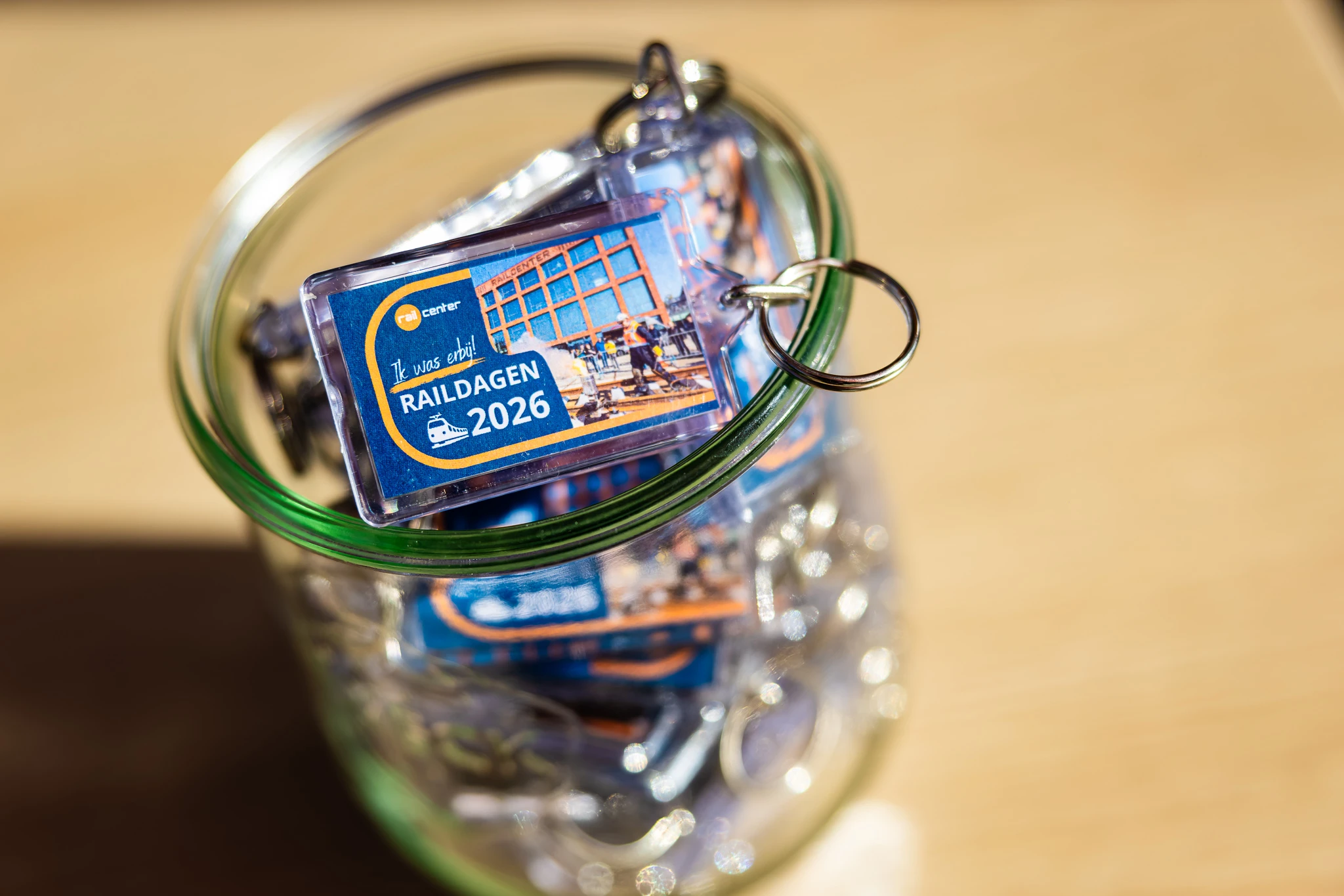 Een pot met sleutelhanger van de Raildagen: was jij erbij?
